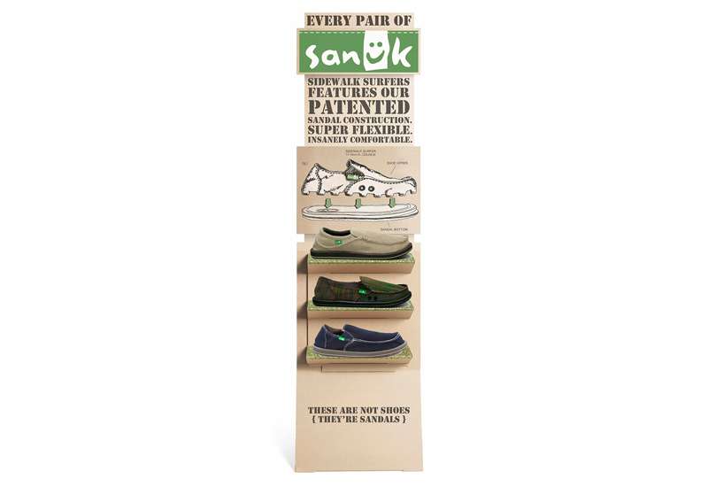 Sanuk Sidewalk Surfer Floor Display